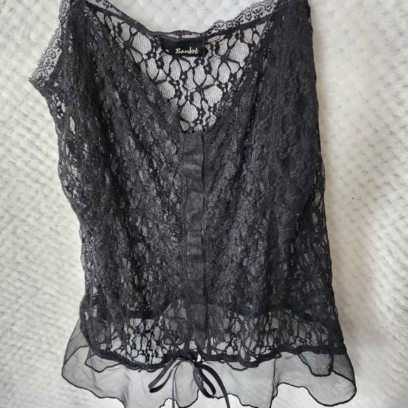 LIKE NEW BARDOT Size 10 black lace corset top - Picture 10 of 10